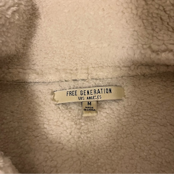 Free Generation Los Angeles Light Blue Sherpa Coat (size M) - Picture 5 of 5